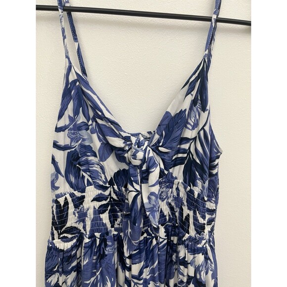 Blush & Day Women’s Dress Tiered Sleeveless Lined Boho Size M Palm Leaf - Picture 8 of 14